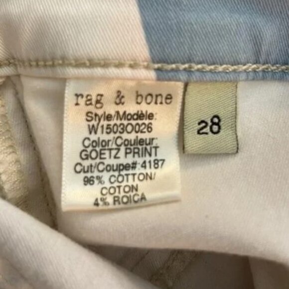 Rag & Bone Goetz print geometric skinny jeans size 28 - Picture 9 of 9